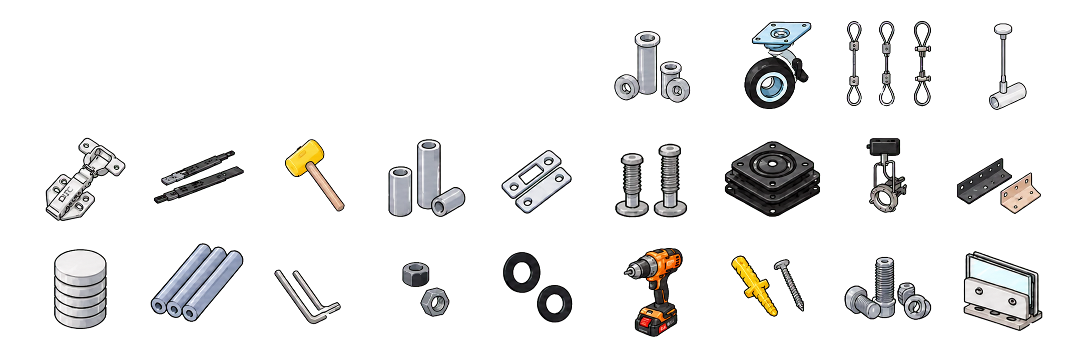 F2B connectors and assembly tools