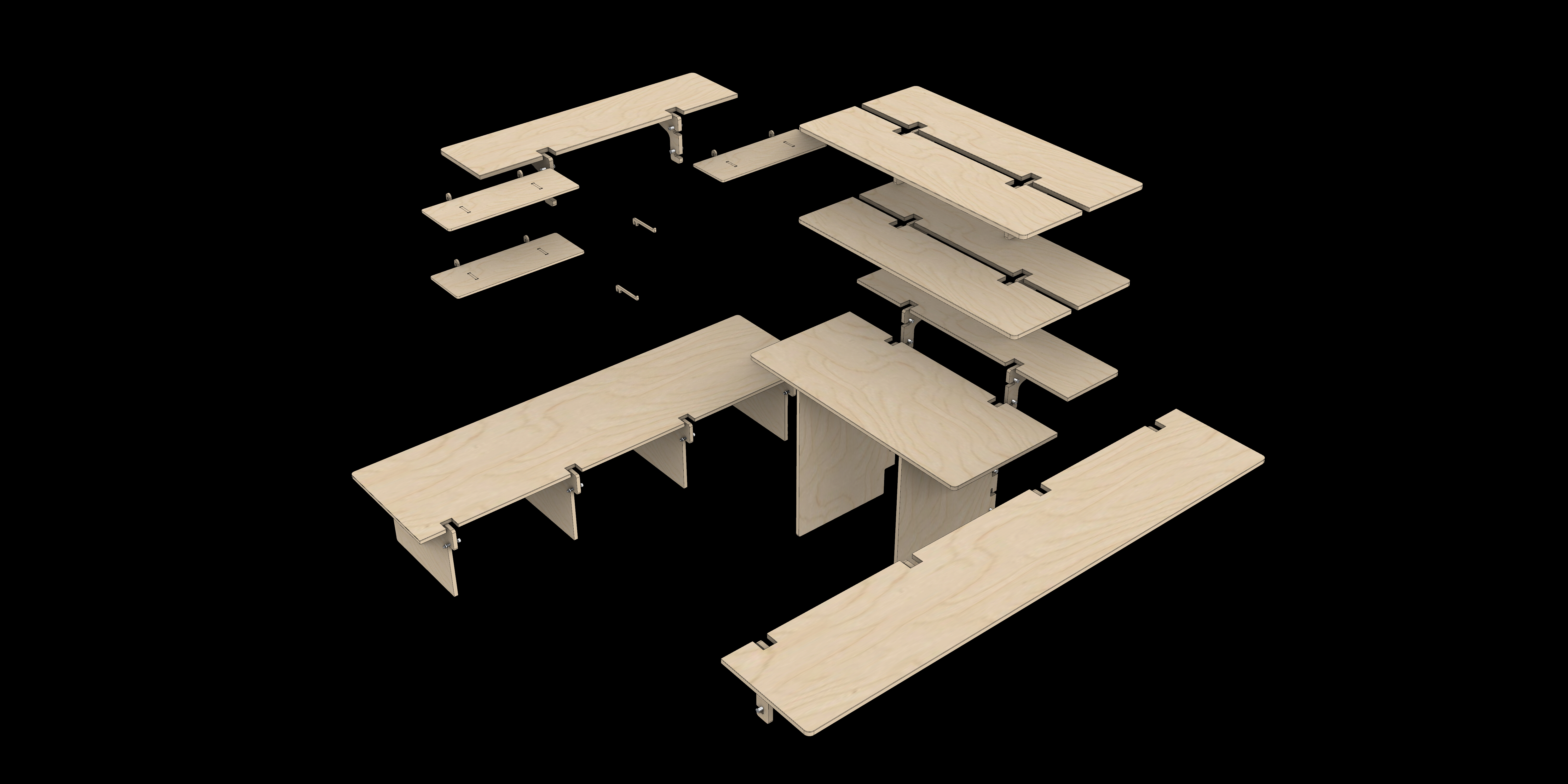 Ground exploded configuration